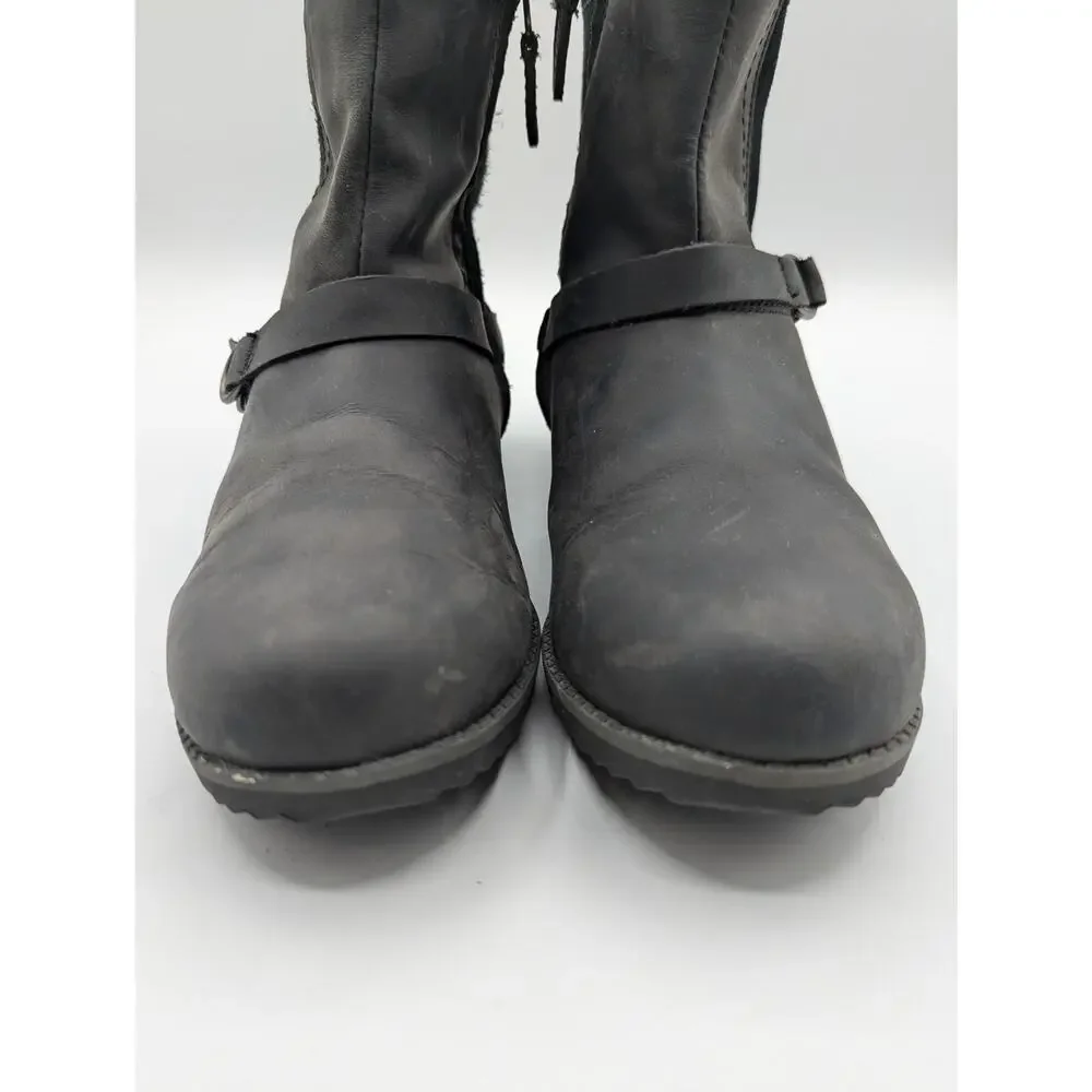 Eddie Bauer | Covey 2.0 Winter Ankle Boots Brown Leather Side Zip | US 9